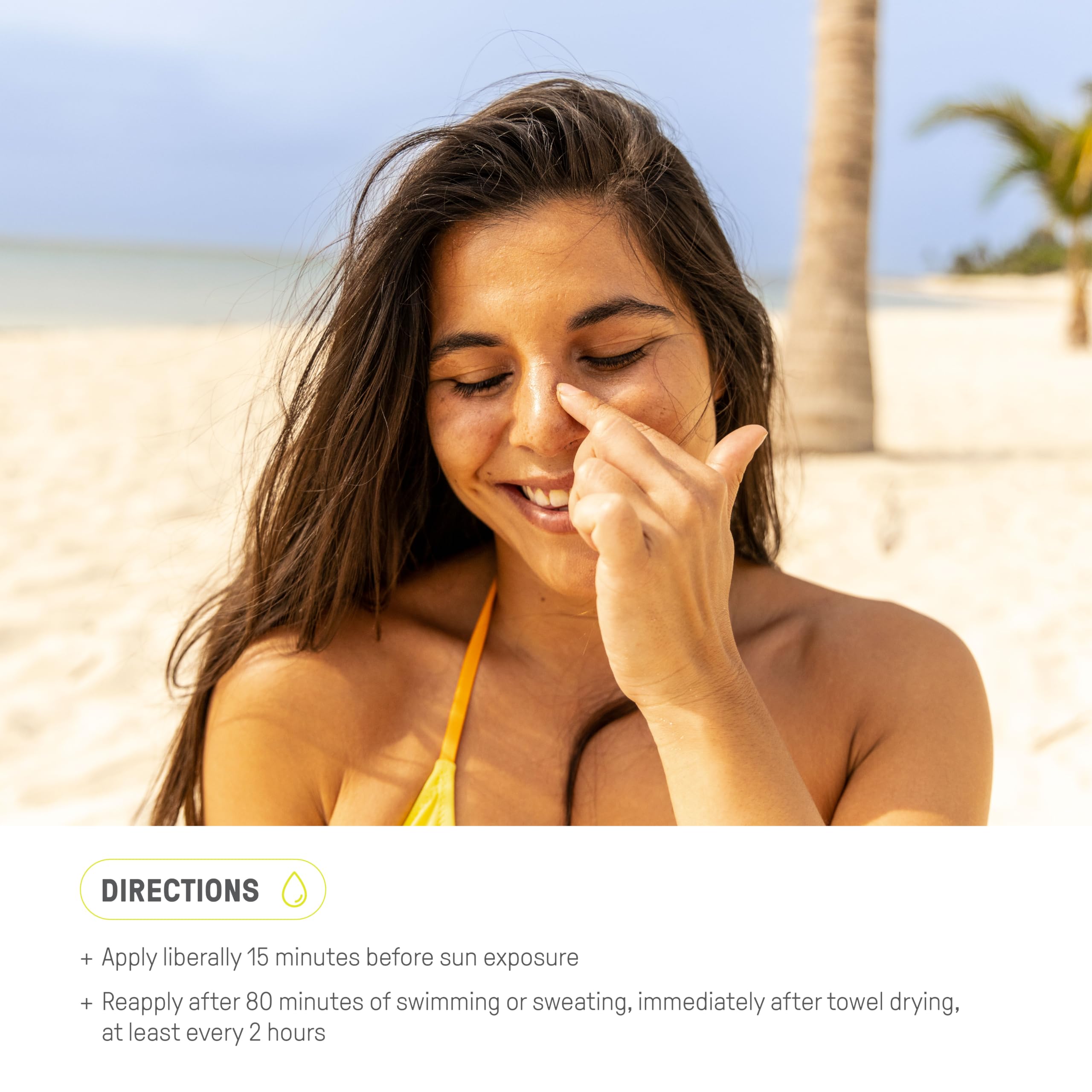 Raw Elements reef-safe formula with ocean backdrop communicates eco-conscious skincare.