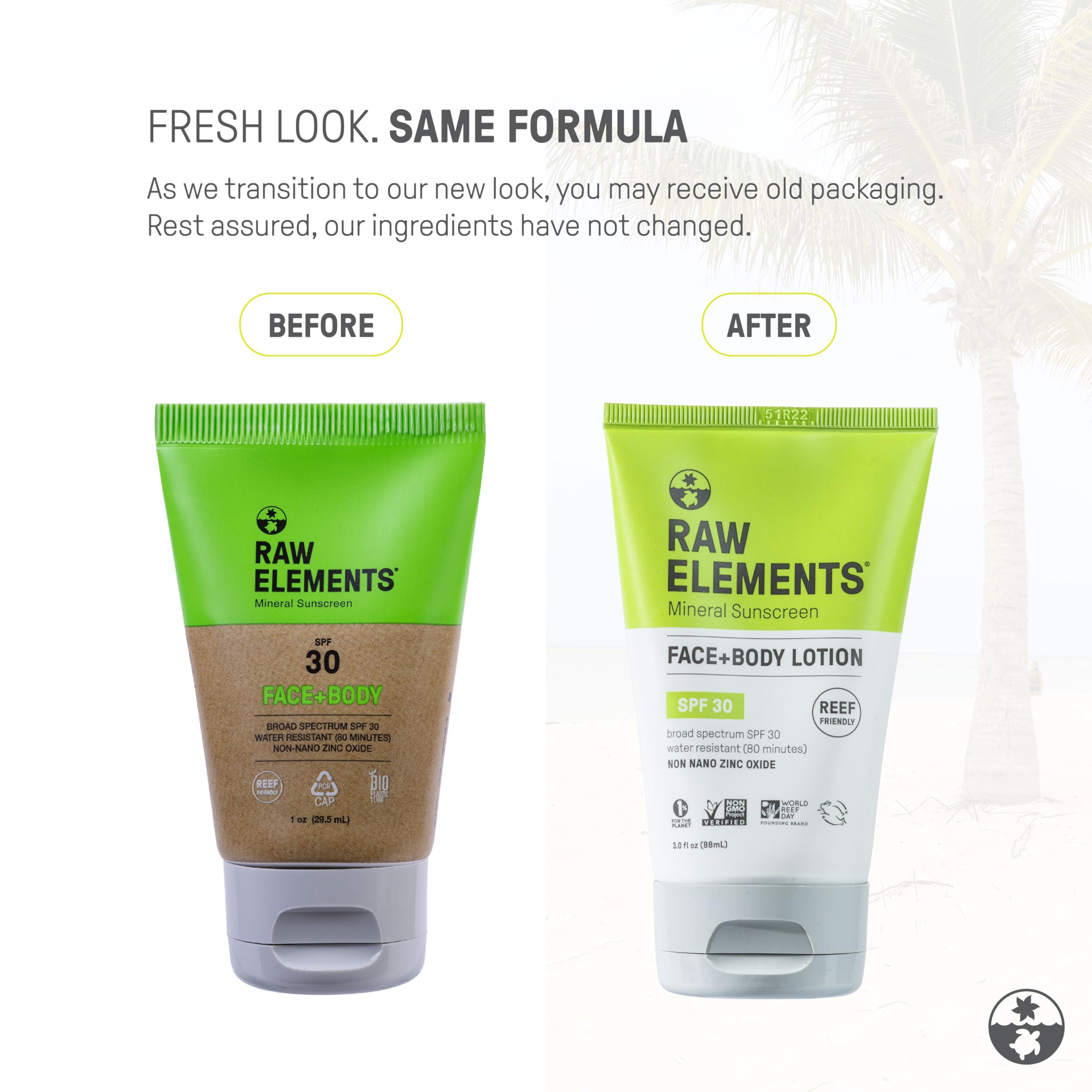 Raw Elements sunscreen application on face illustrates lightweight, non-nano mineral protection for everyday use.