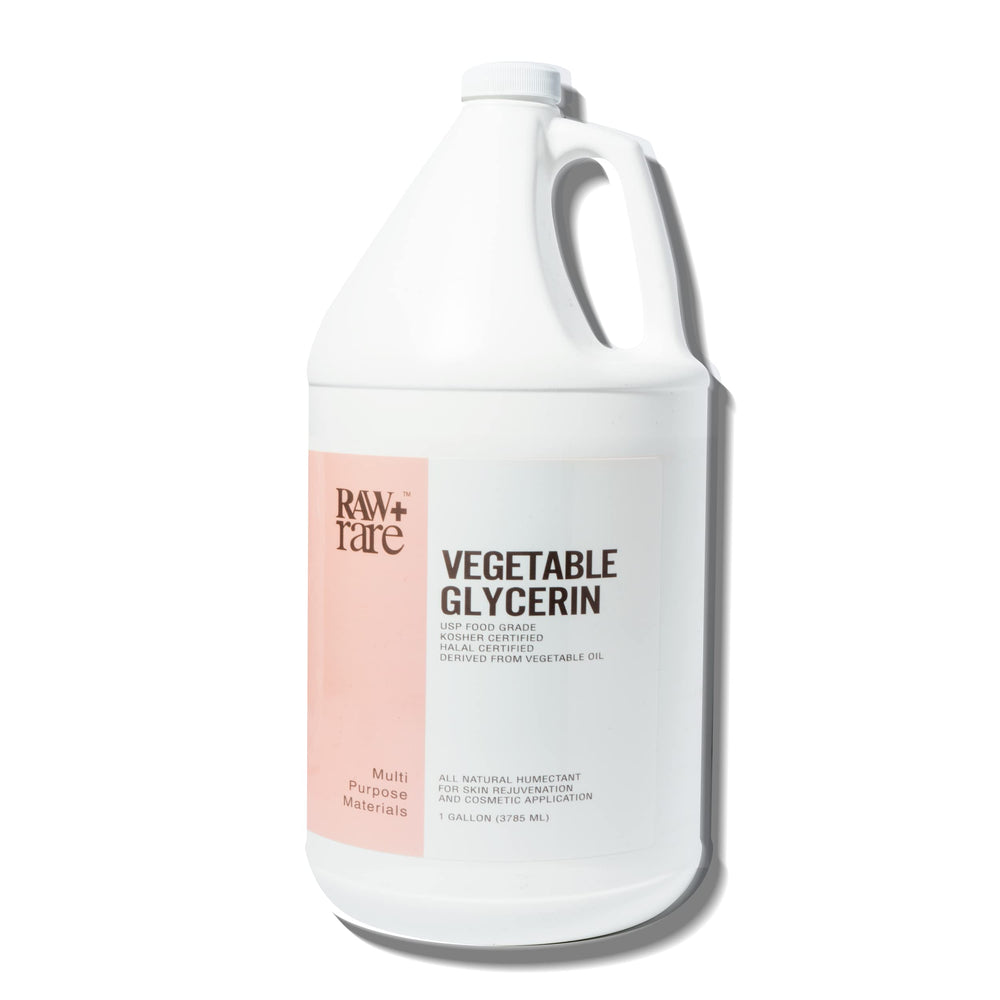 Raw Plus Rare glycerin face-care-application highlights smooth hydration potential.