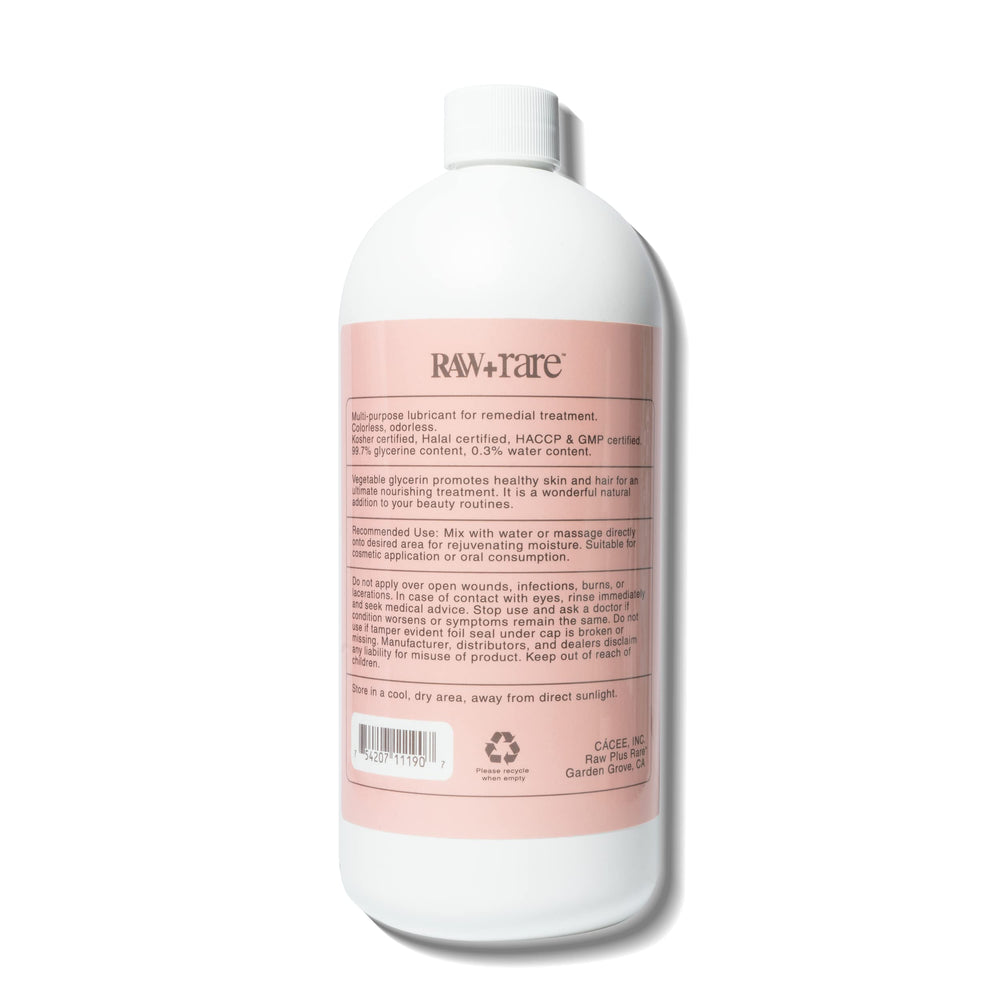 Raw Plus Rare glycerin for cosmetic use in lotions and serums