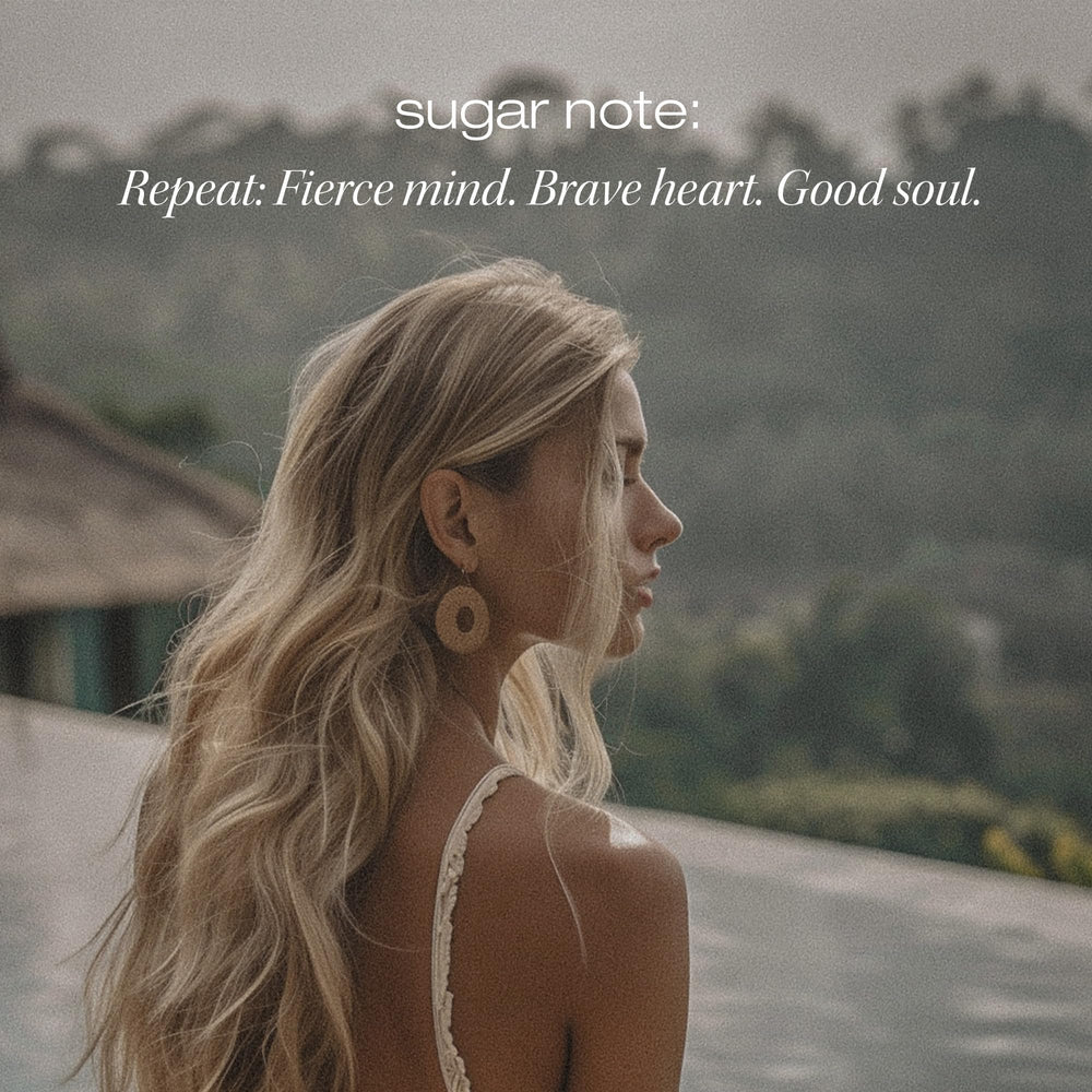 RAW SUGAR agave leaf suggests scalp nourishment and moisture balance.