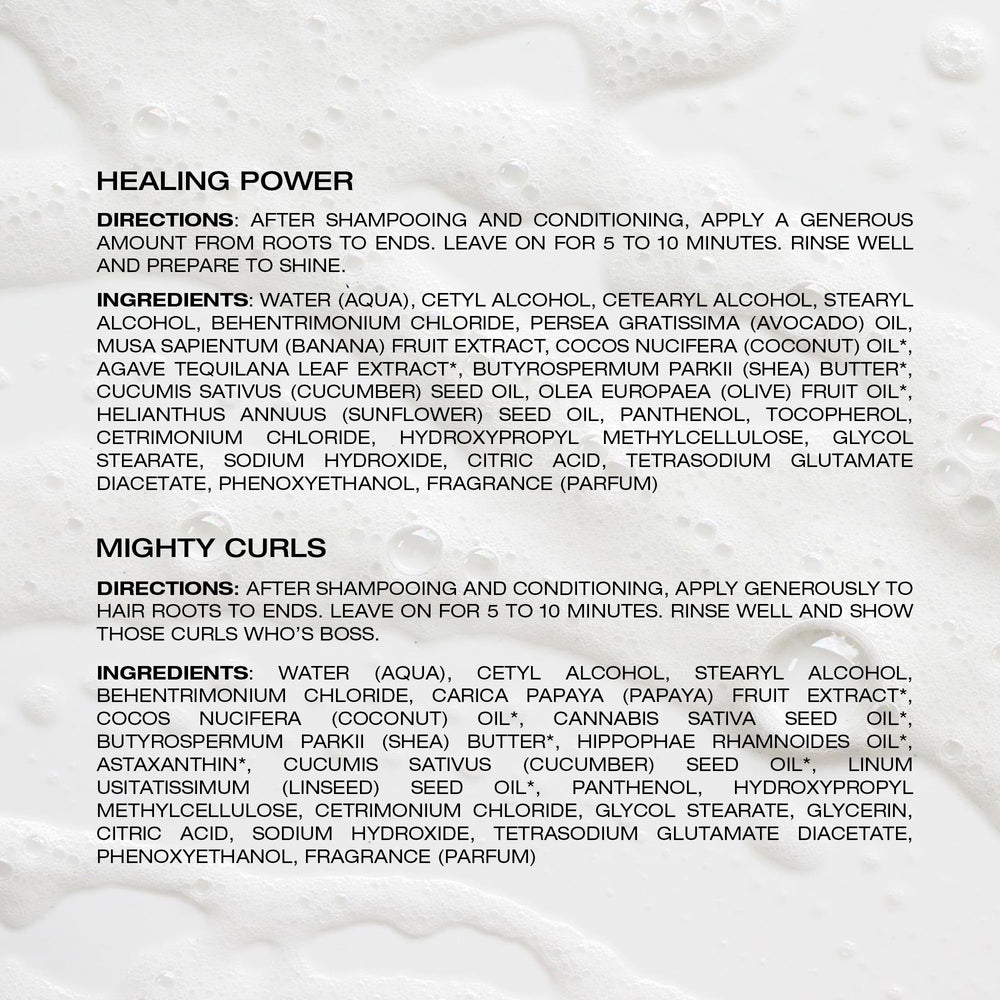 RAW SUGAR banana infusion hints natural shine and softness.