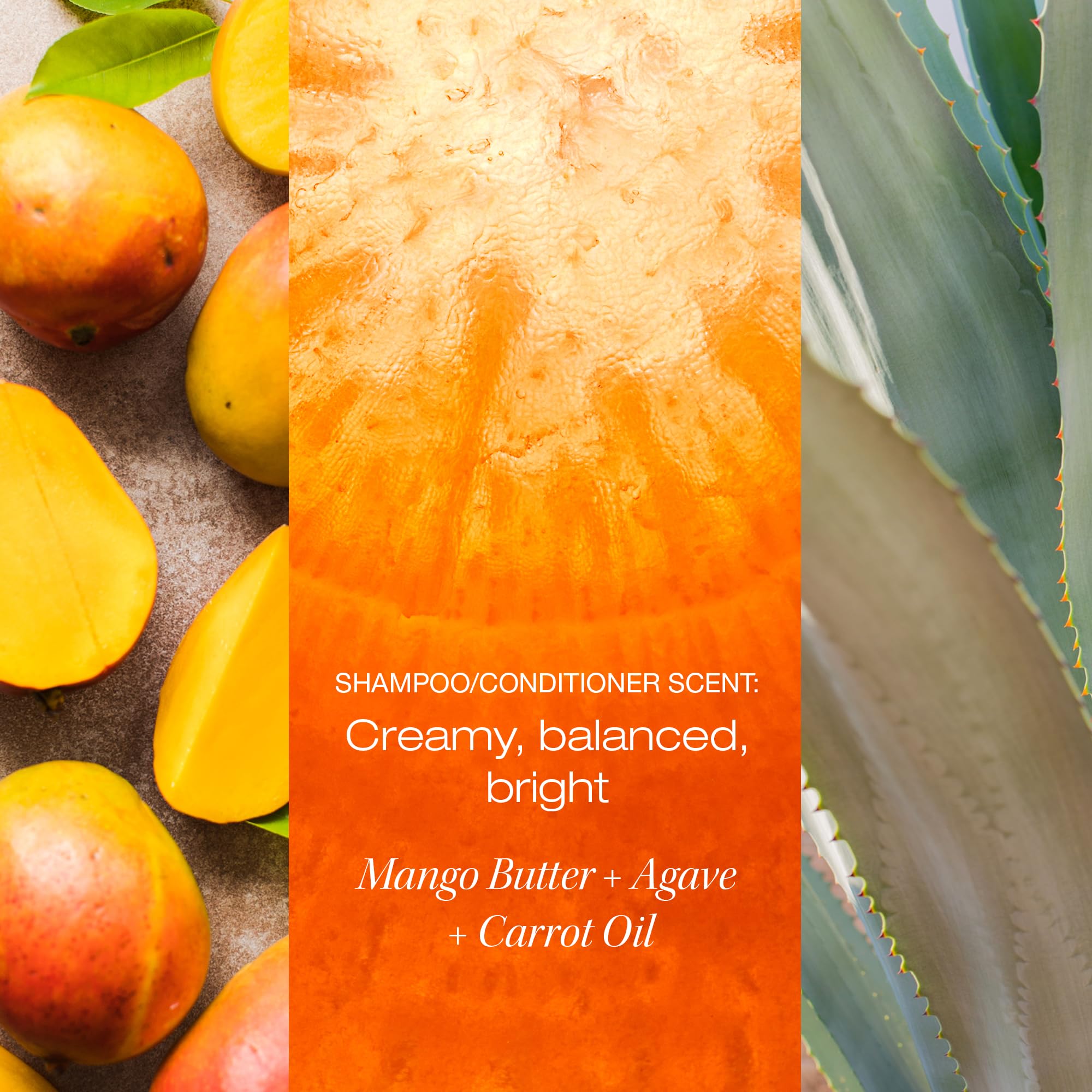 Raw Sugar Bounce Back hair washing scene shows gentle cleansing for dry or stressed hair.