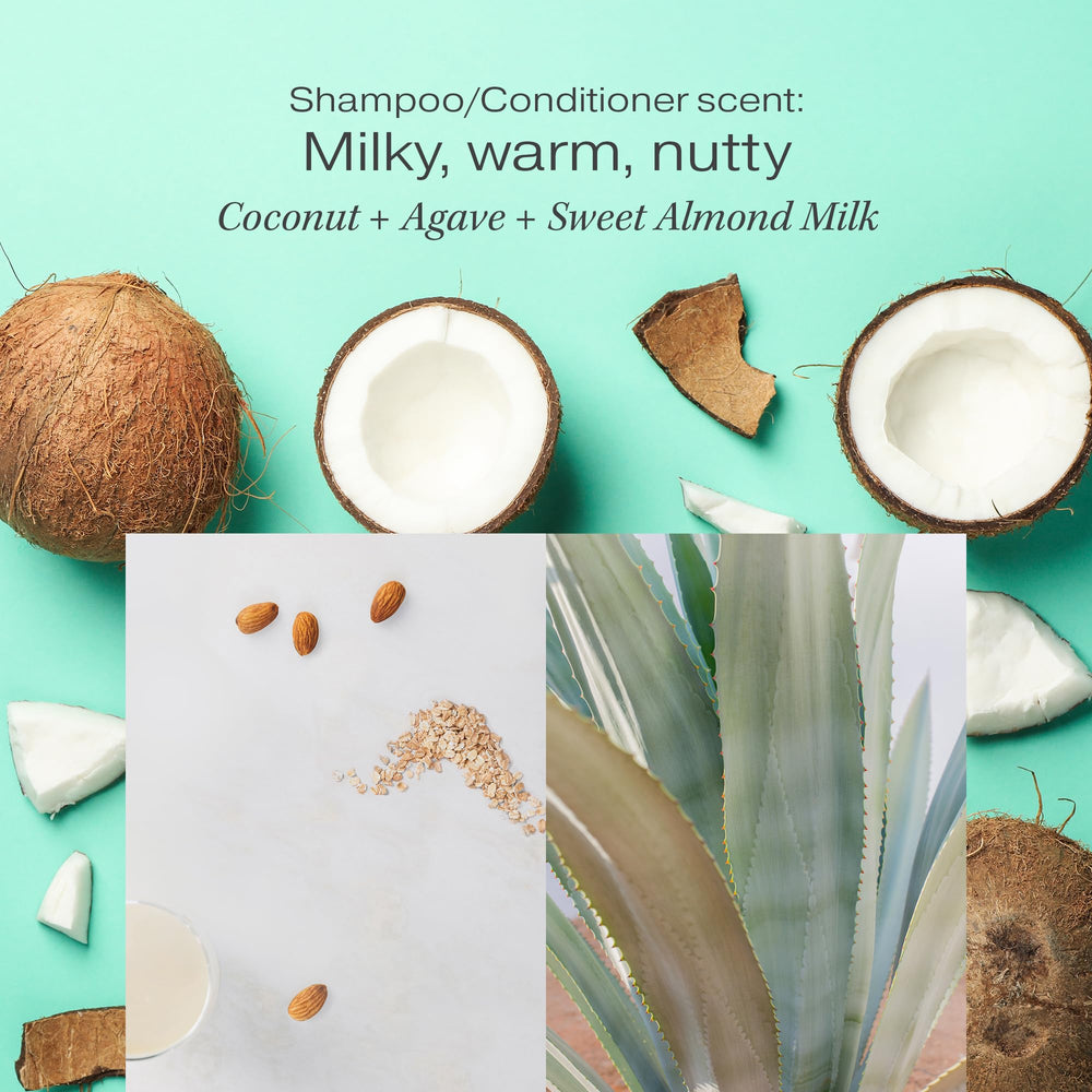 RAW SUGAR Moisture Smoothie apply on wet hair for daily moisture and manageability.