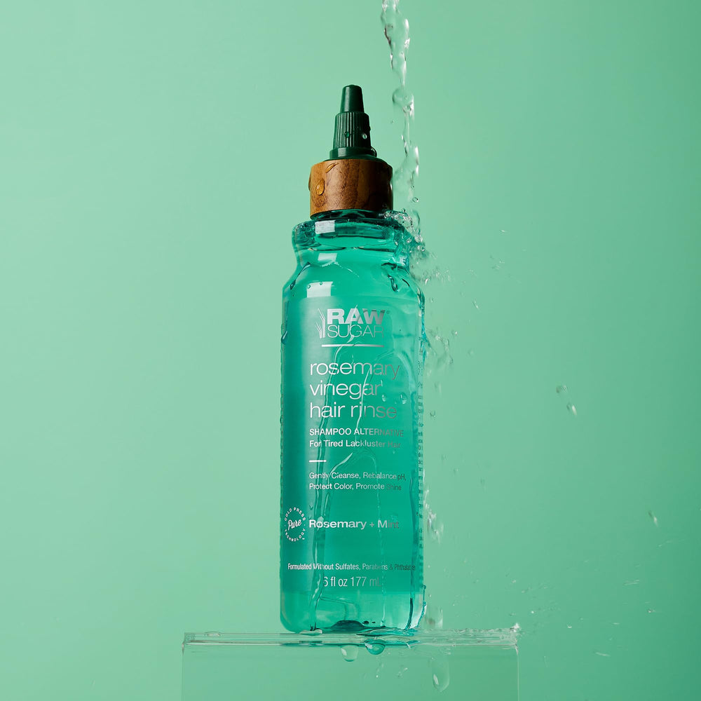 RAW SUGAR vegan biotin and bamboo closeup supporting gentle scalp care
