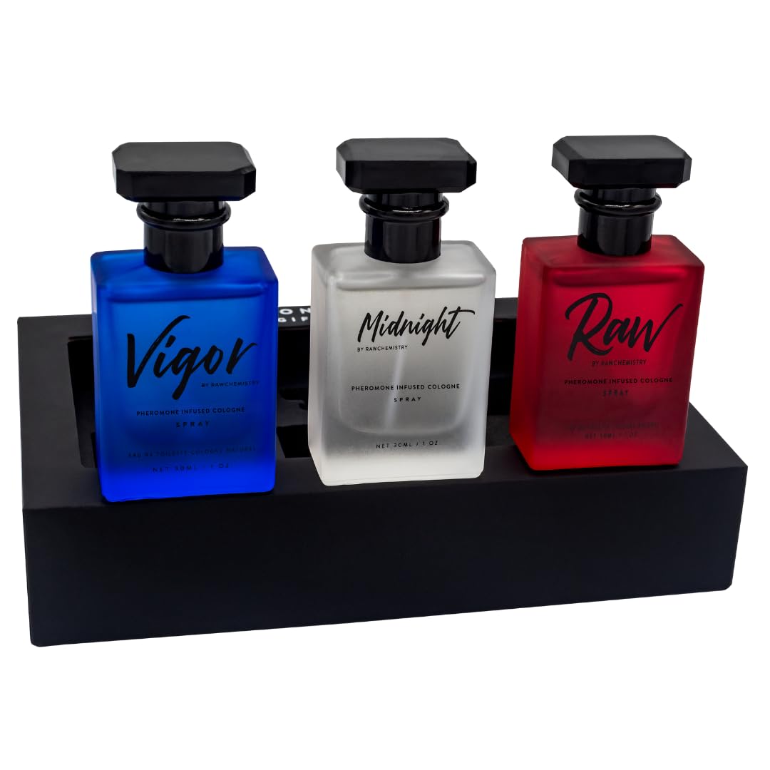 RawChemistry collection mens cologne set gift packaging emphasizes executive style.