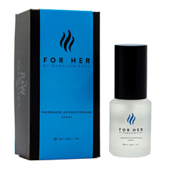 RawChemistry For Her bottle closeup, showcasing an elegant scent for everyday confidence.