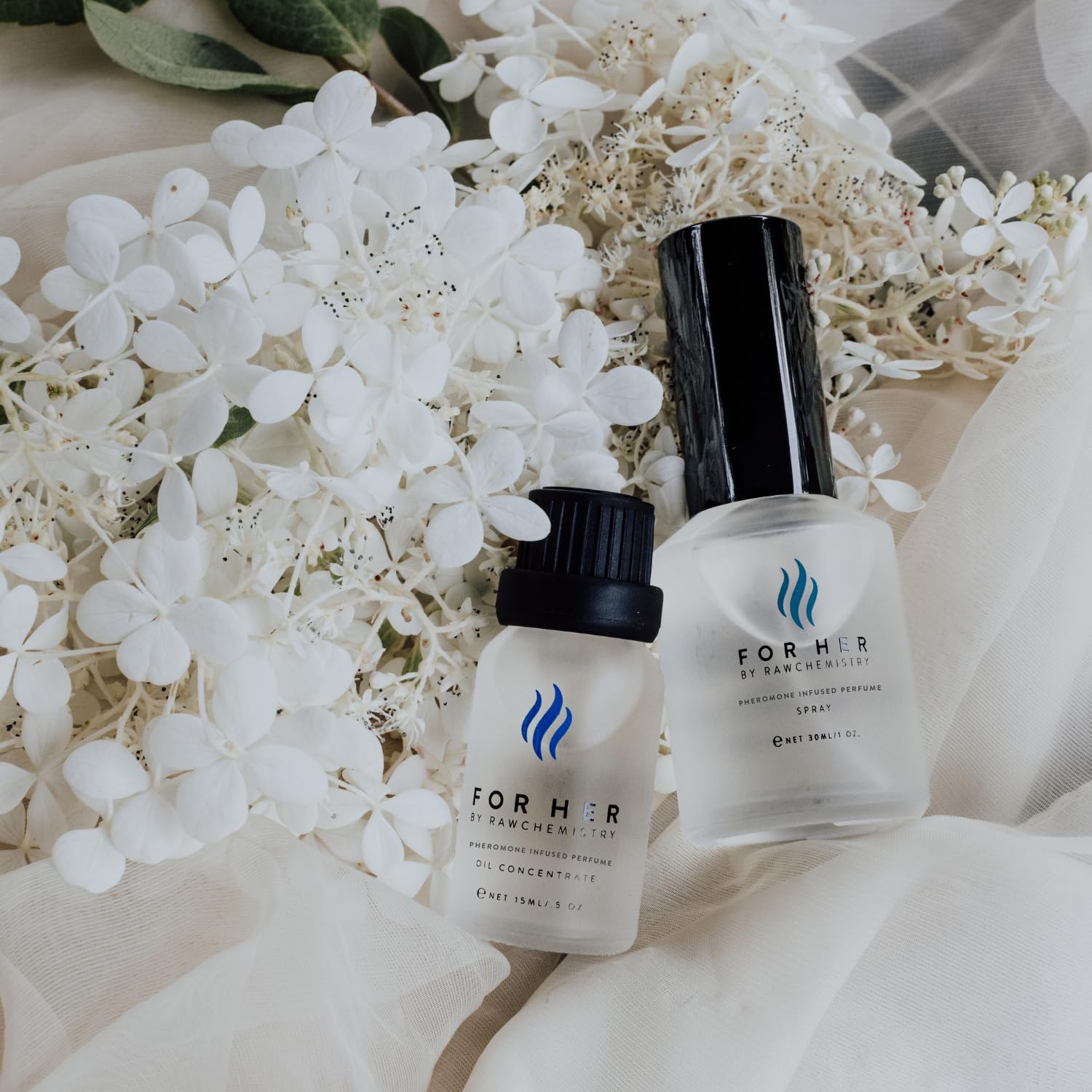 RawChemistry For Her packaging detail emphasizes natural BPA-free materials for clean beauty.