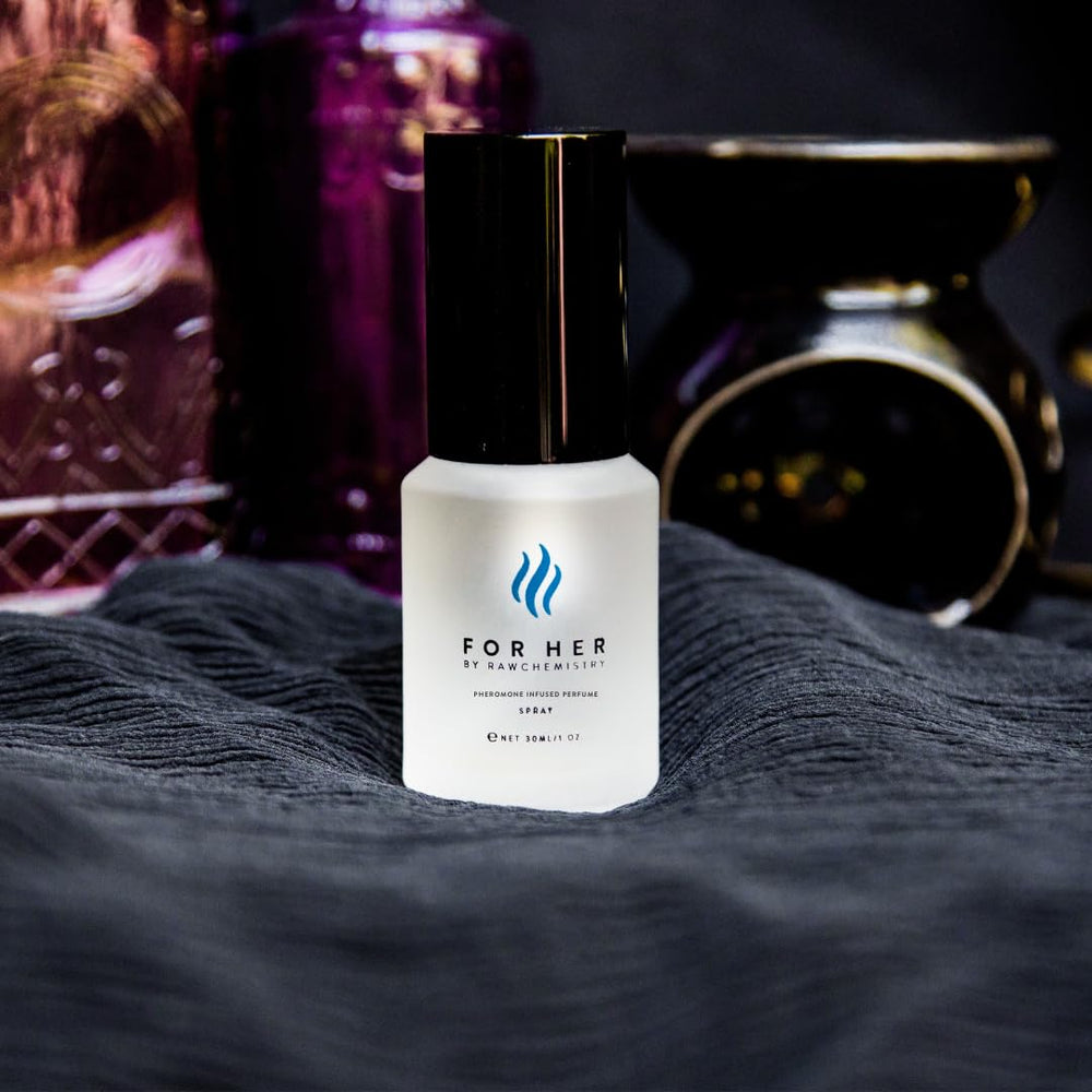 RawChemistry For Her unboxed bottle inspires gift-ready elegance.
