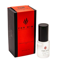 RawChemistry For Him bottle closeup with pheromone-infused formula for daily confidence.