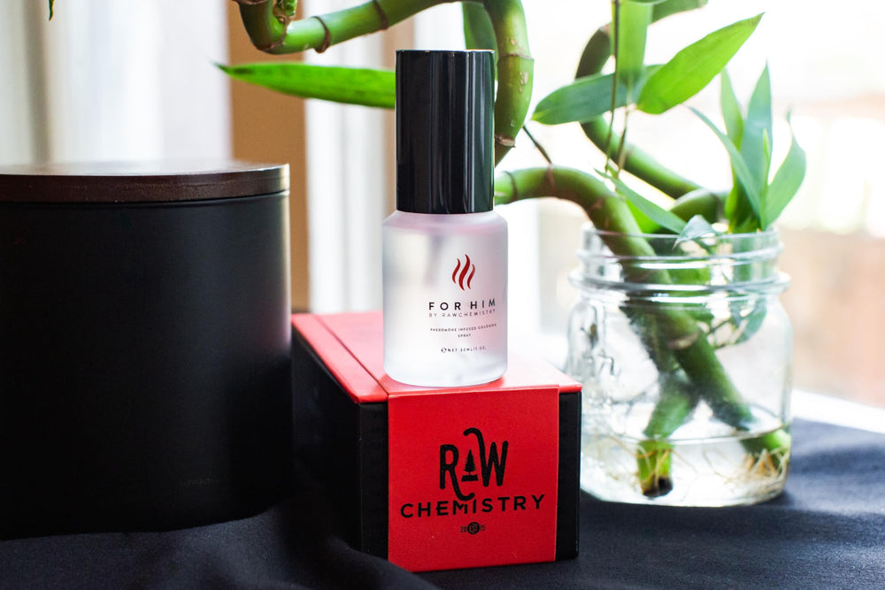 RawChemistry For Him pulse-point application demonstrates easy, long-lasting scent at critical moments.