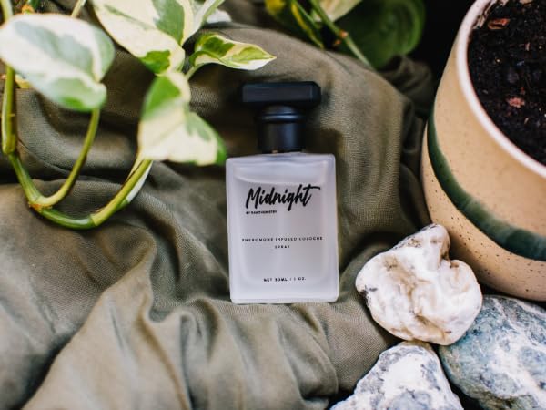 RawChemistry Midnight on a dressing table demonstrates versatile day-to-night use.