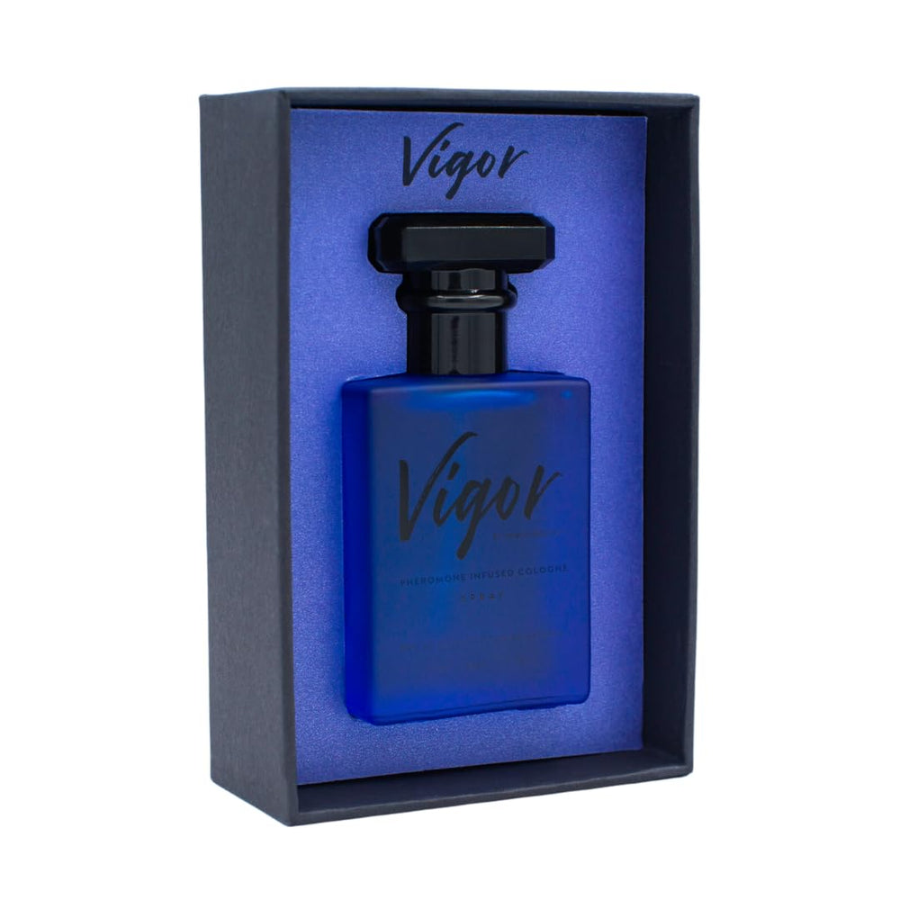 RawChemistry Vigor display image emphasizes product quality and fragrance presence in an upscale setting.