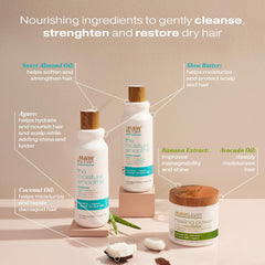 Raw Sugar Healing Power Hair Masque jar applies nourishing repair
