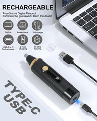 RAXMETRY nose-trimmer LED display clearly indicates battery level for planned use