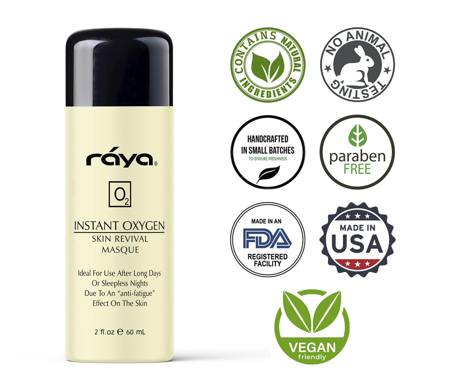 Raya glow after use imagery highlights radiance and smoother complexion