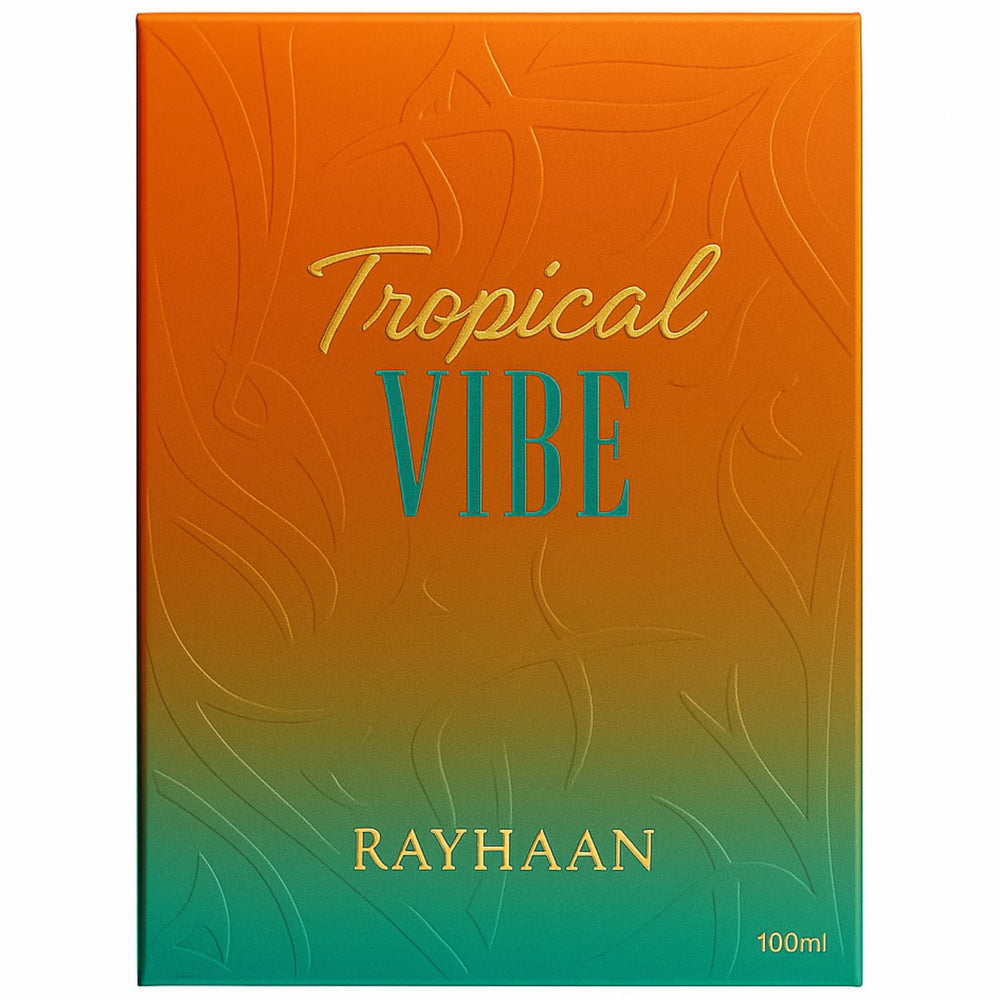Rayhaan Tropical Vibe White florals and sea breeze evoke fresh beach days.