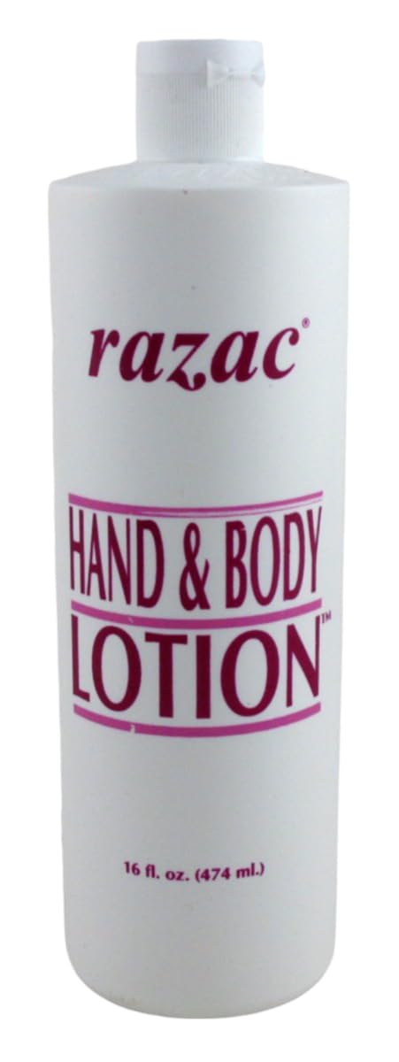 Razac hand and body lotion 3-pack packaging for family use and convenience.
