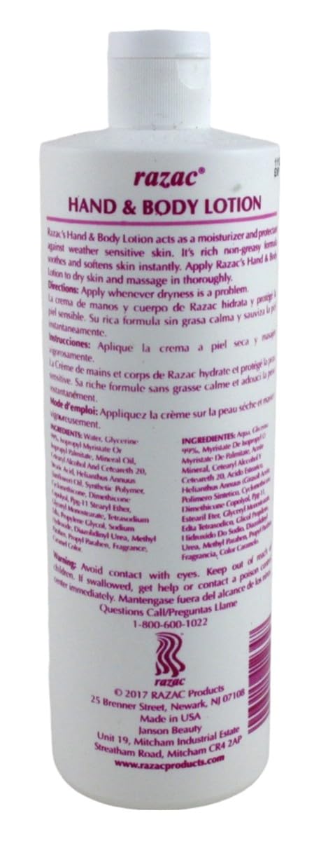 Razac lotion non-greasy application for quick absorption.