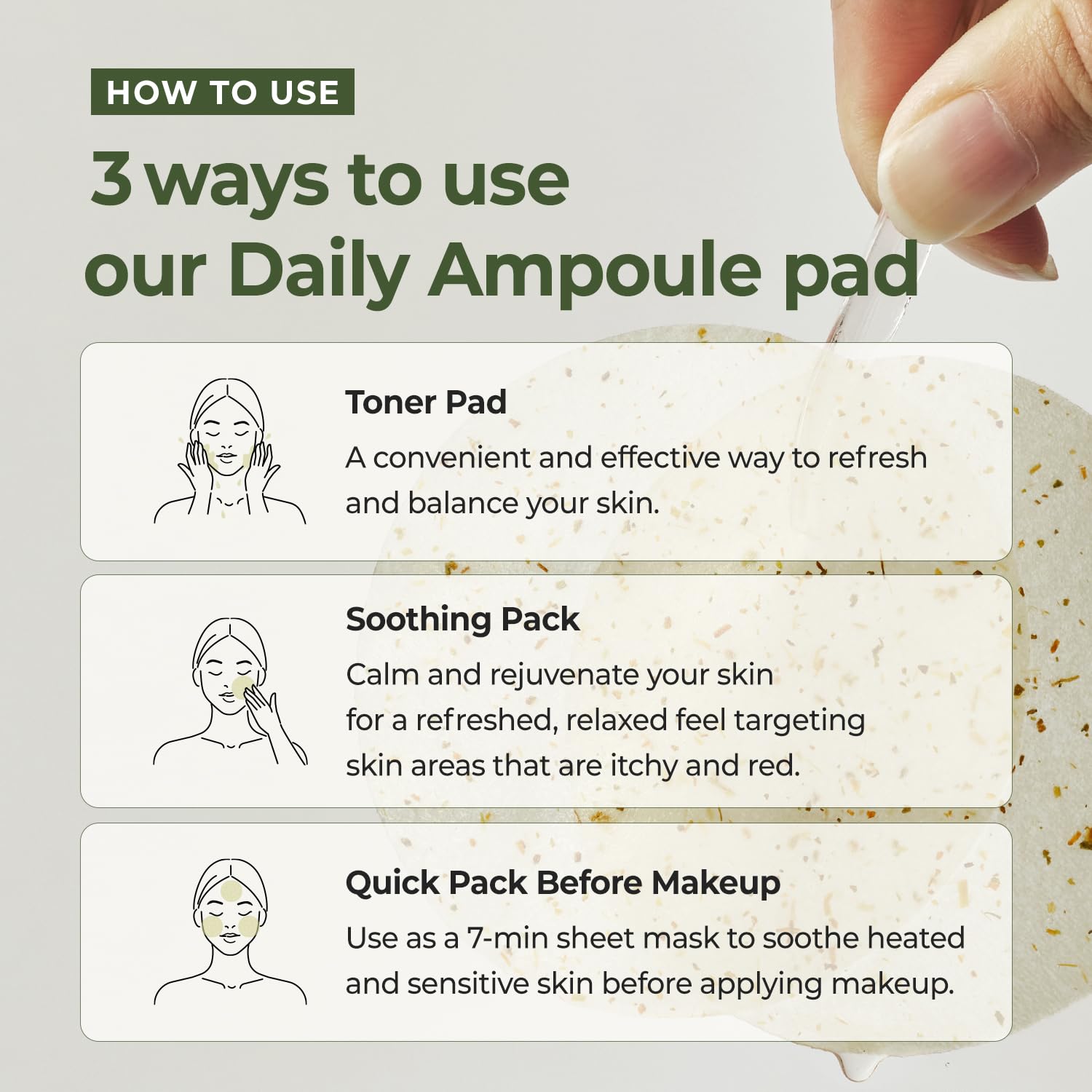 Rbfy Daily Ampoule Pad sensitive skin friendly formula for delicate complexions.