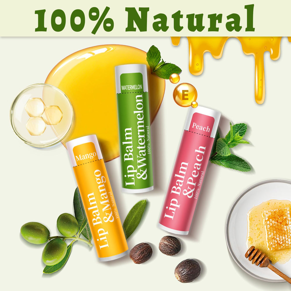 RBUGR lip balm close-up on individual sticks highlighting compact, portable design.