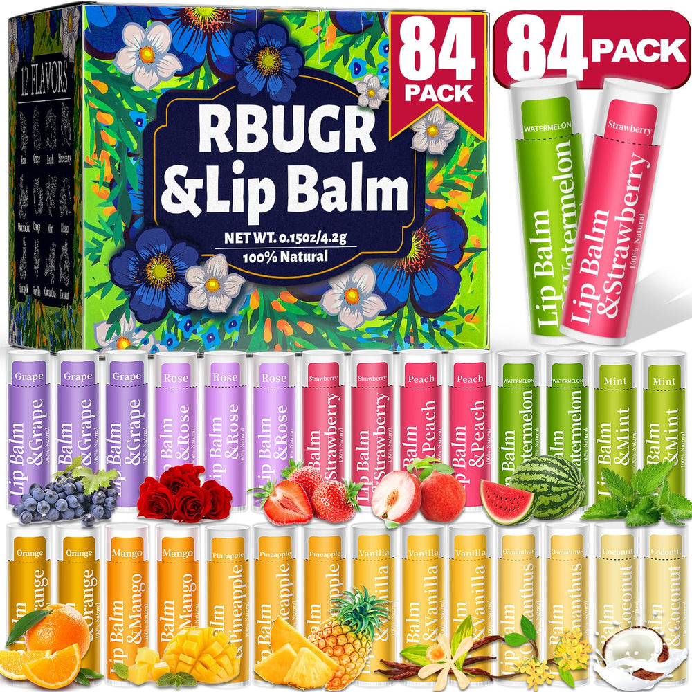 RBUGR lip balm rose flavor pack helps moisturize dry lips all day