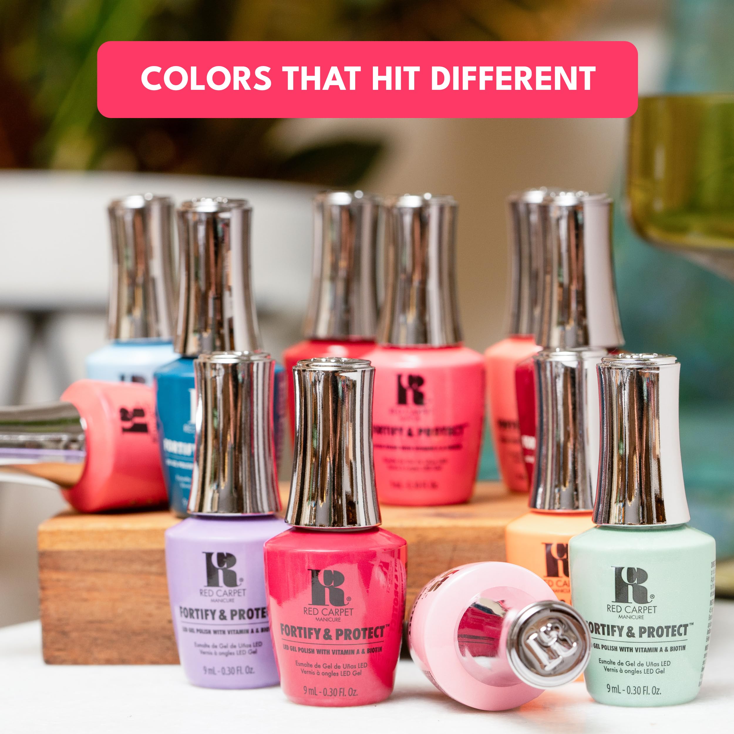 RC Red Carpet Manicure long-wear look with fortified base coat under gel polish