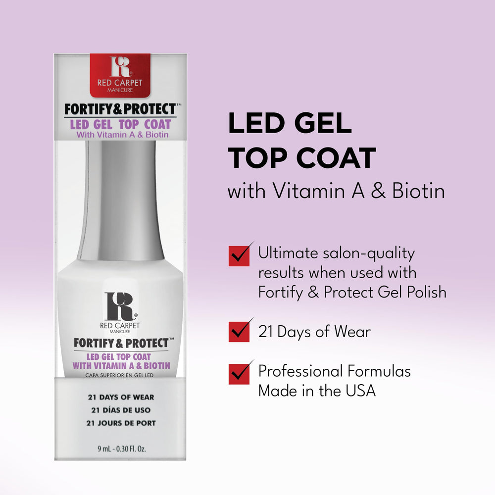 RC Red Carpet Manicure nails show a superior glossy finish.