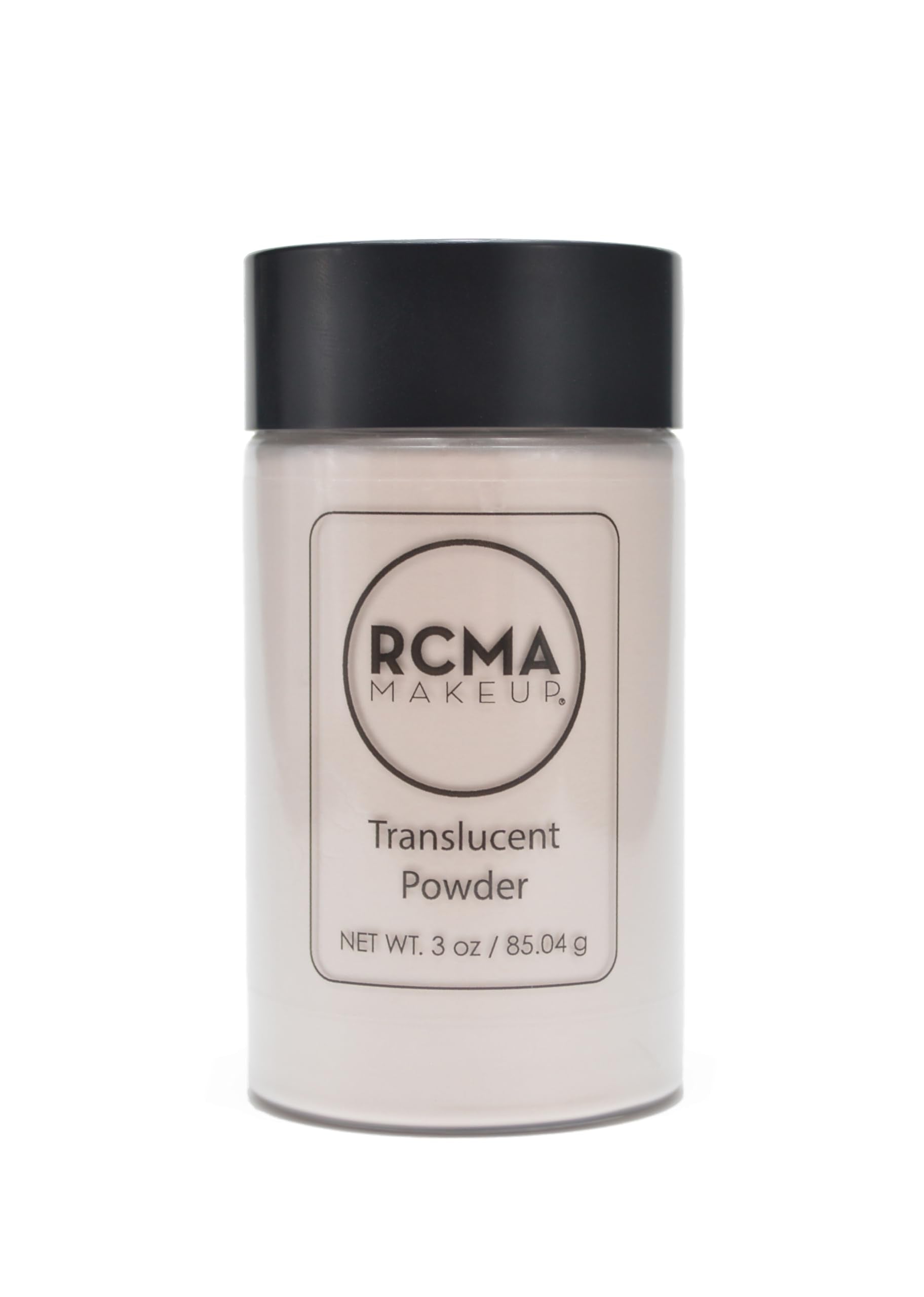RCMA translucent loose powder texture velvet for a feather-light, flawless finish.