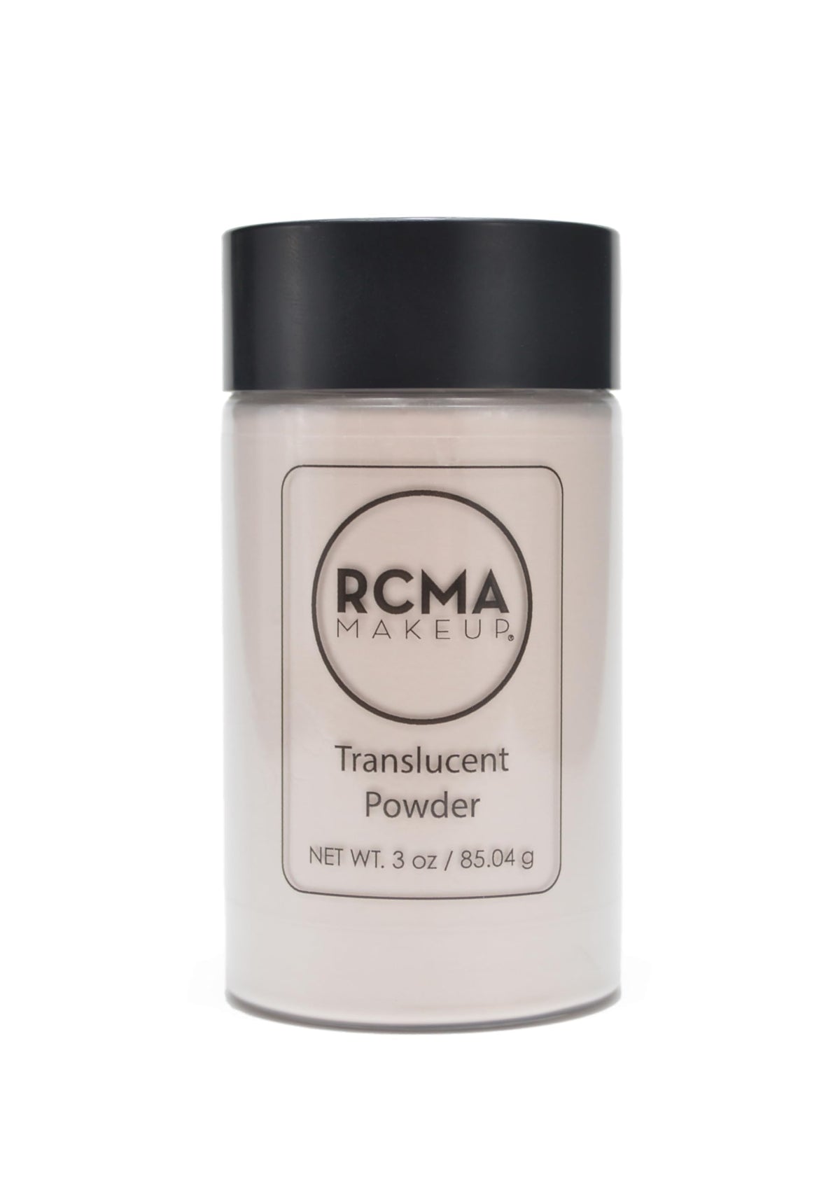 RCMA translucent loose powder texture velvet for a feather-light, flawless finish.