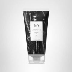 R+Co Motorcycle final hairstyle on model with shine and hold.