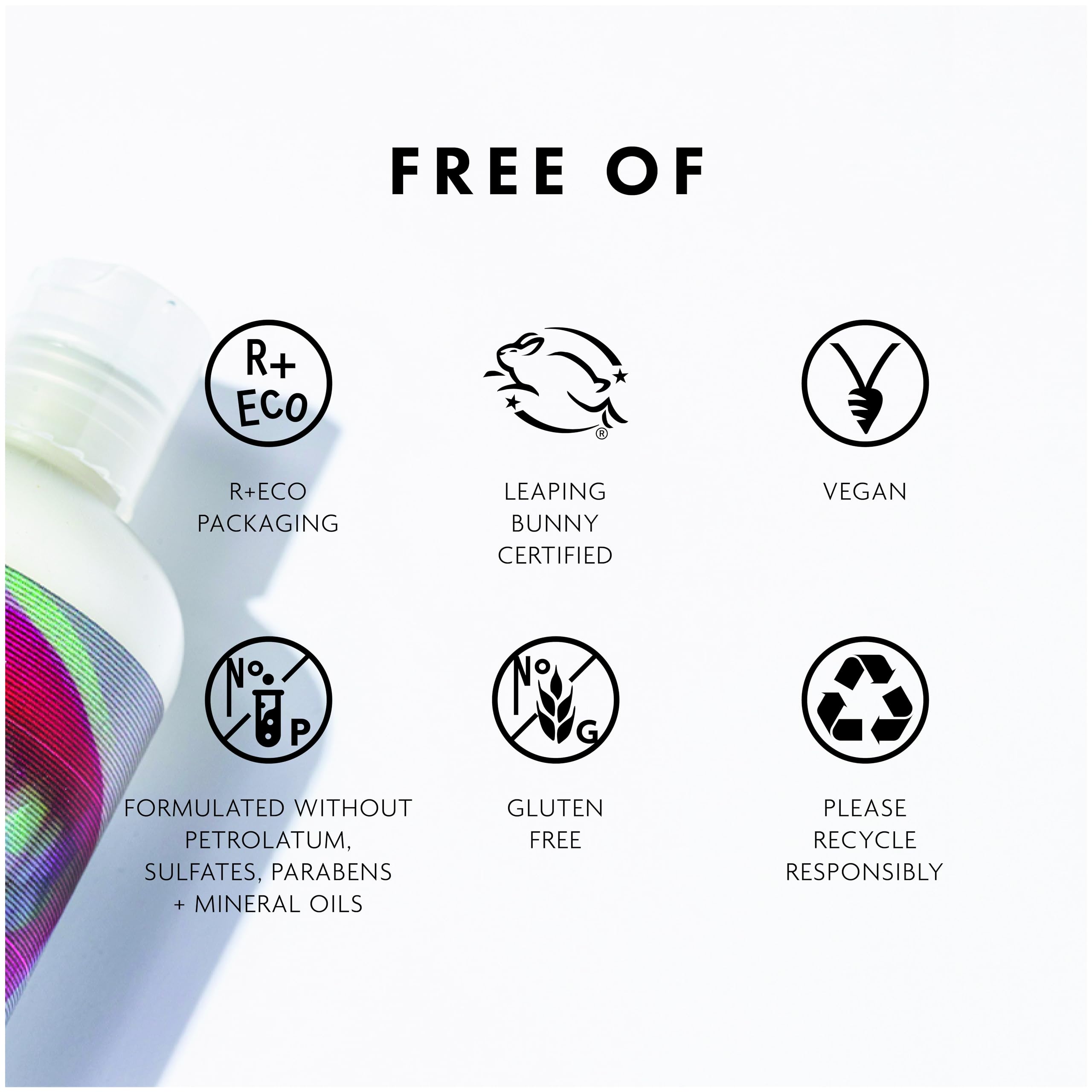 R+Co Television conditioner around a sink highlighting detoxified follicles and clean scalp