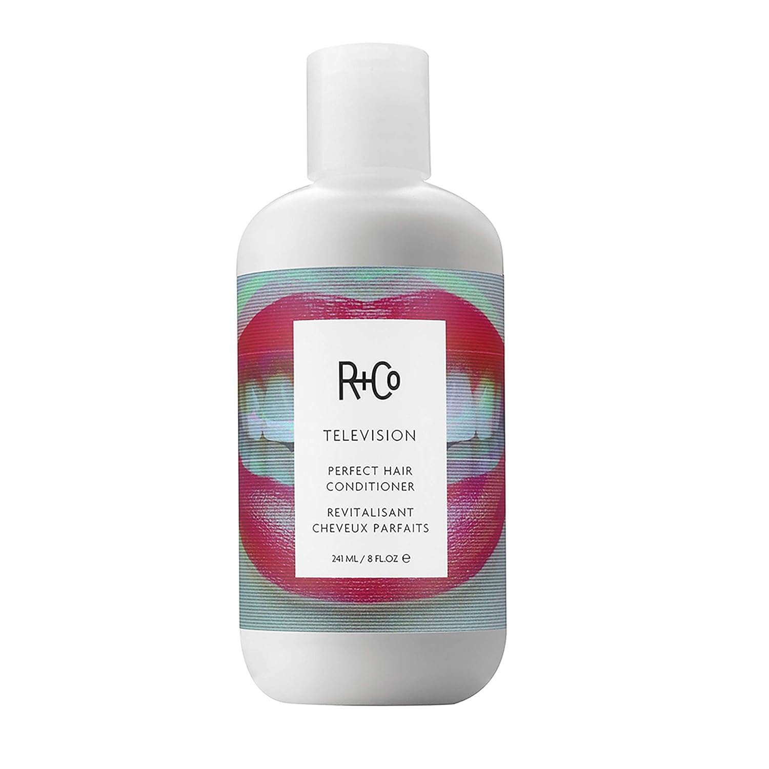 R+Co Television Perfect Hair Conditioner bottle delivers weightless moisture for all hair types