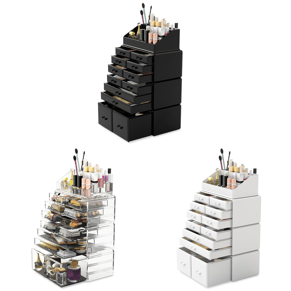 READAEER durable plastic construction resists daily use while keeping cosmetics organized.