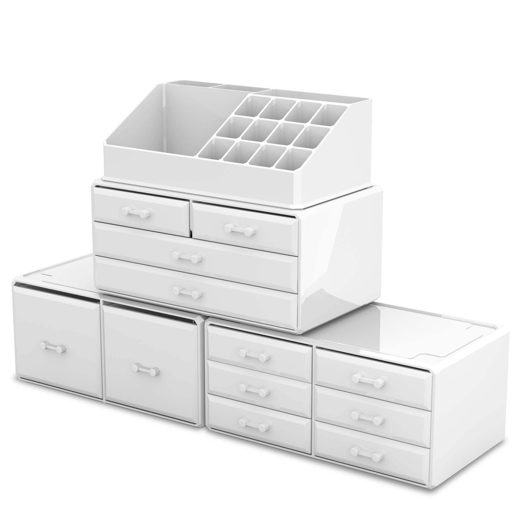 READAEER makeup organizer small drawers organize liners and pencils efficiently.