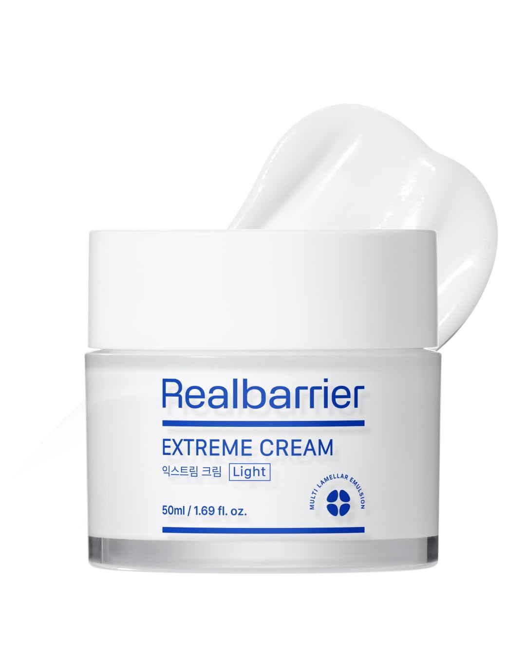 Real Barrier Extreme Cream Light bottle closeup showing lightweight hydration
