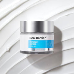 Real Barrier Extreme Cream jar with seal demonstrates trusted packaging for daily barrier care