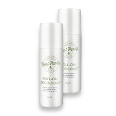 Real Purity roll-on deodorant front view for all-day freshness without irritation
