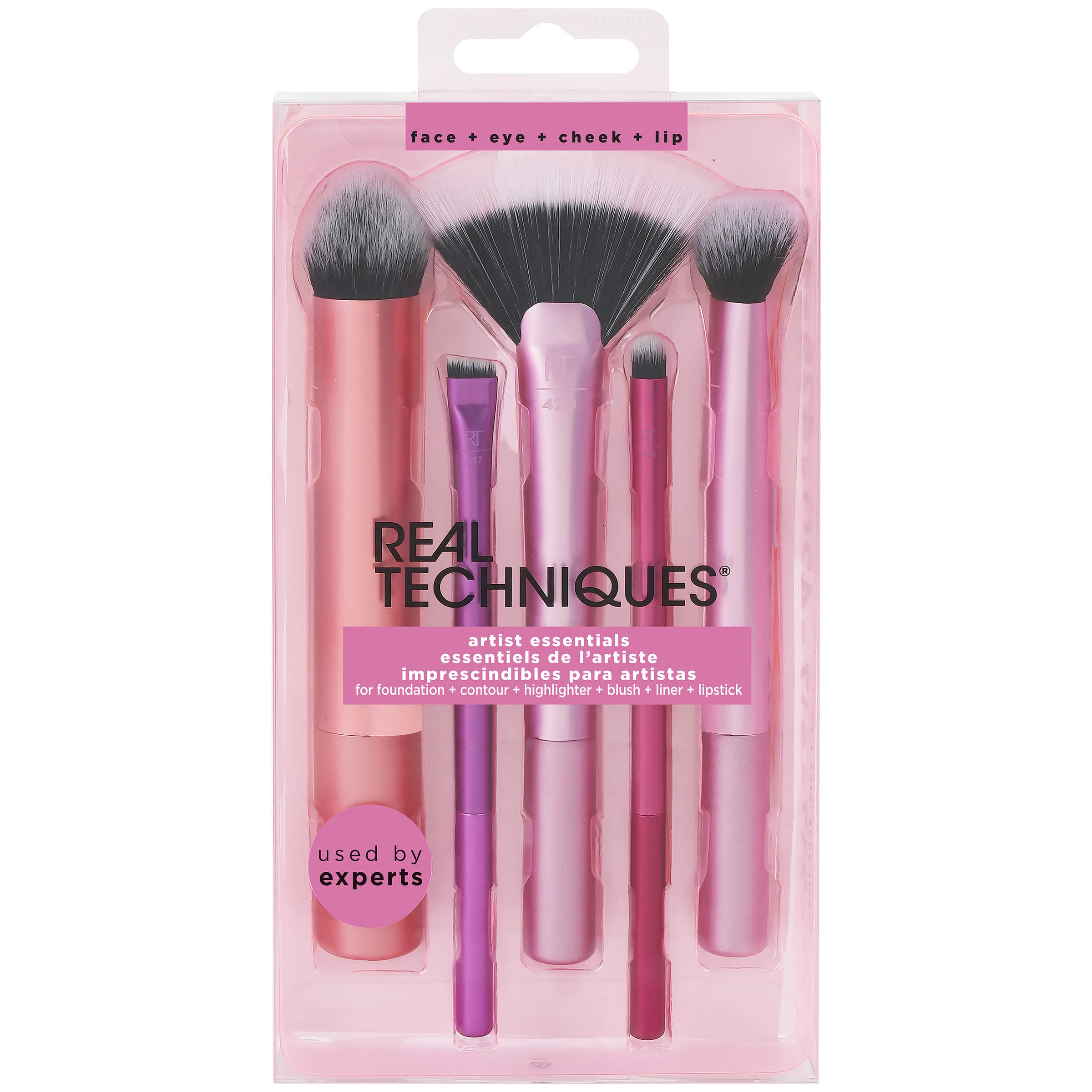 Real Techniques 217 foundation brush demonstrates precise liquid or cream application