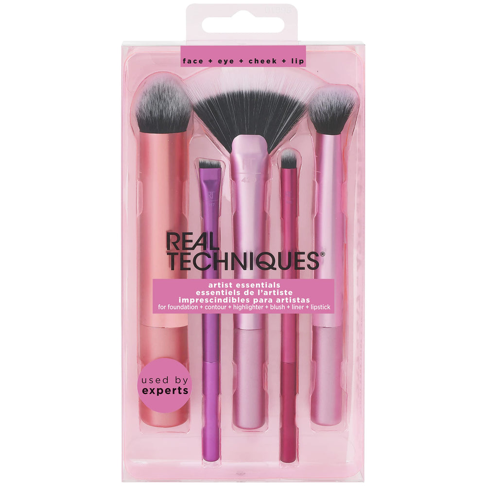 Real Techniques 217 foundation brush demonstrates precise liquid or cream application