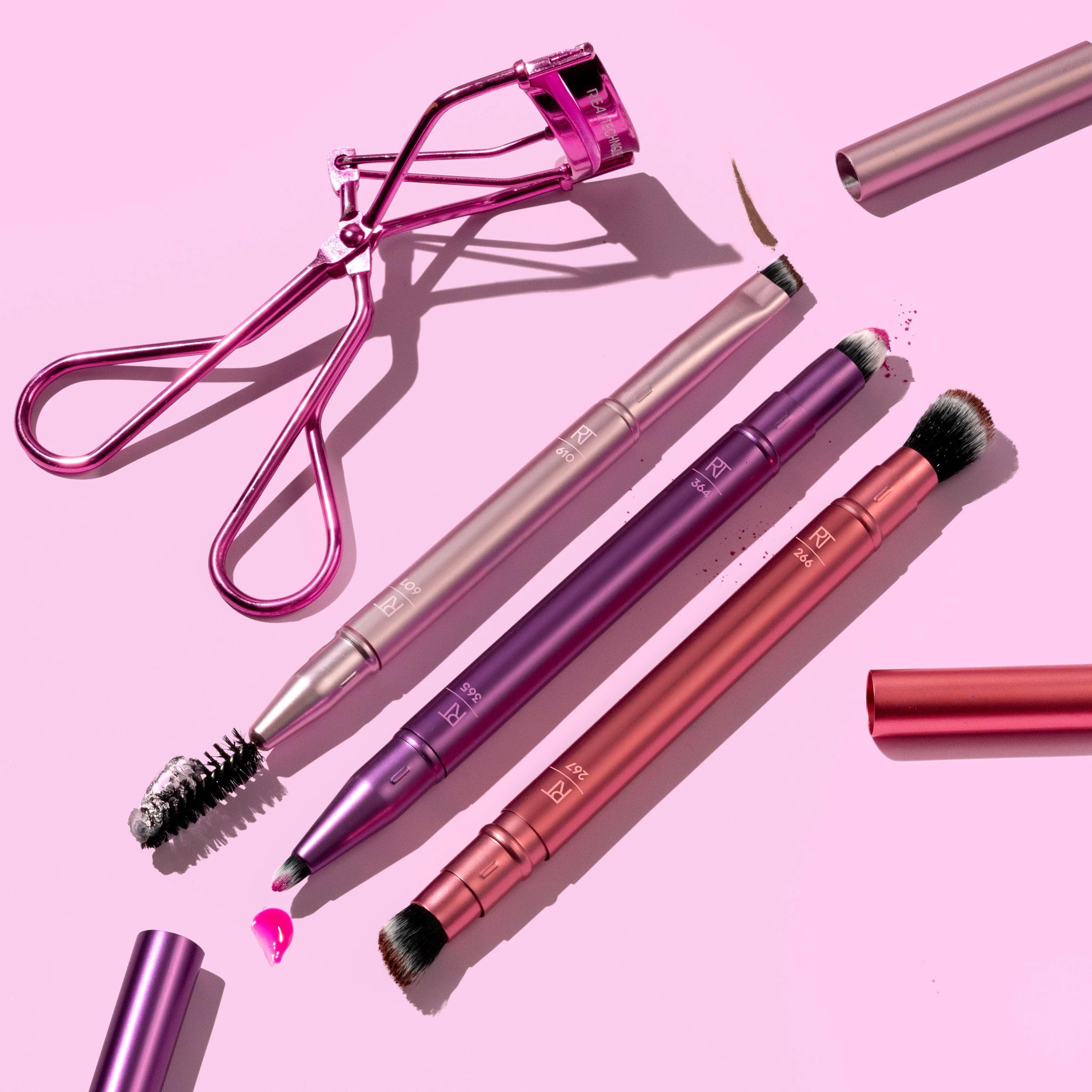 Real Techniques Dual-ended Brush Collection close-up for versatile looks.