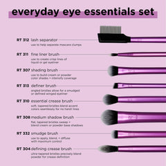 Real Techniques 304 Defining Crease Brush for clean crease definition.