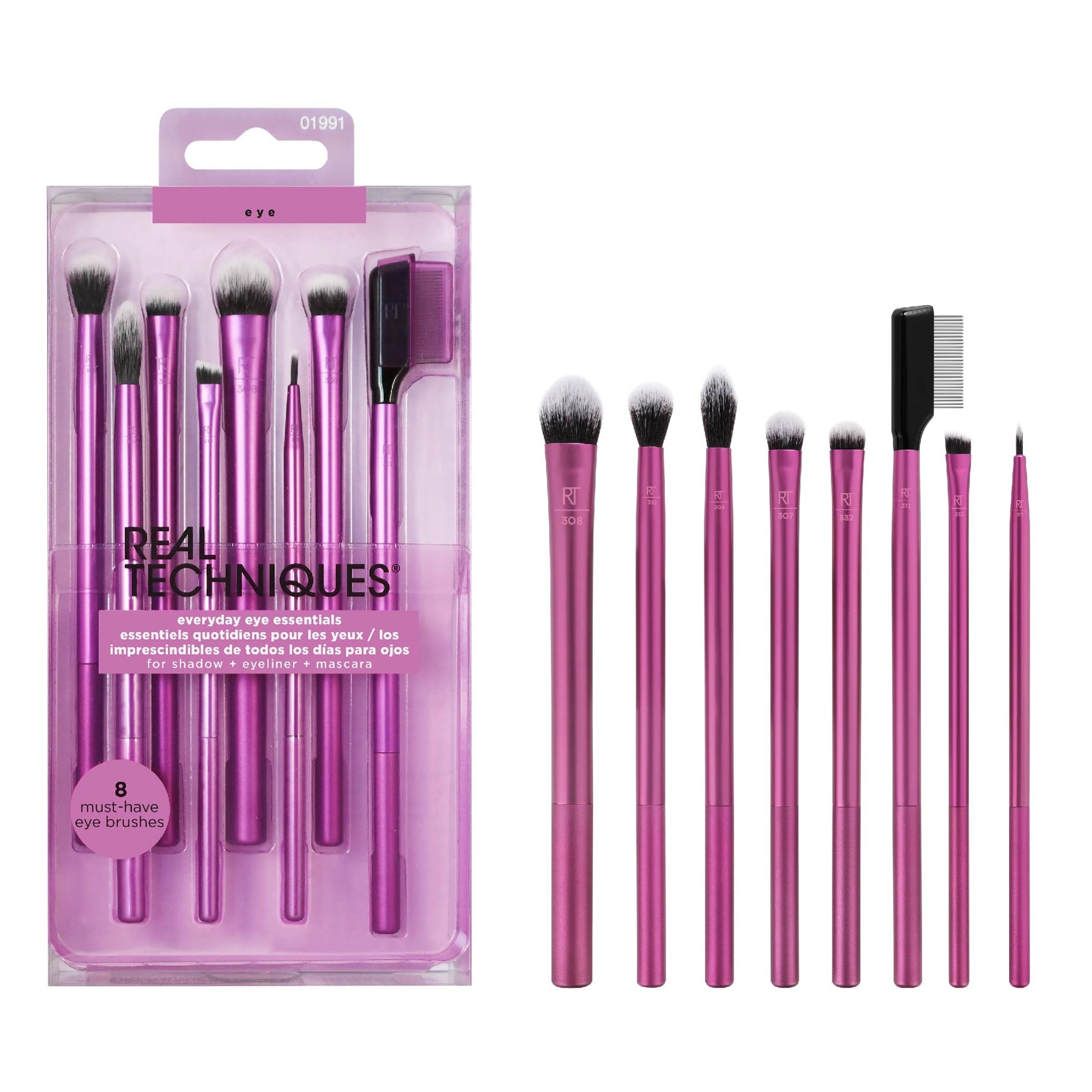 Real Techniques 307 Shading Brush for precise eyeshadow application.