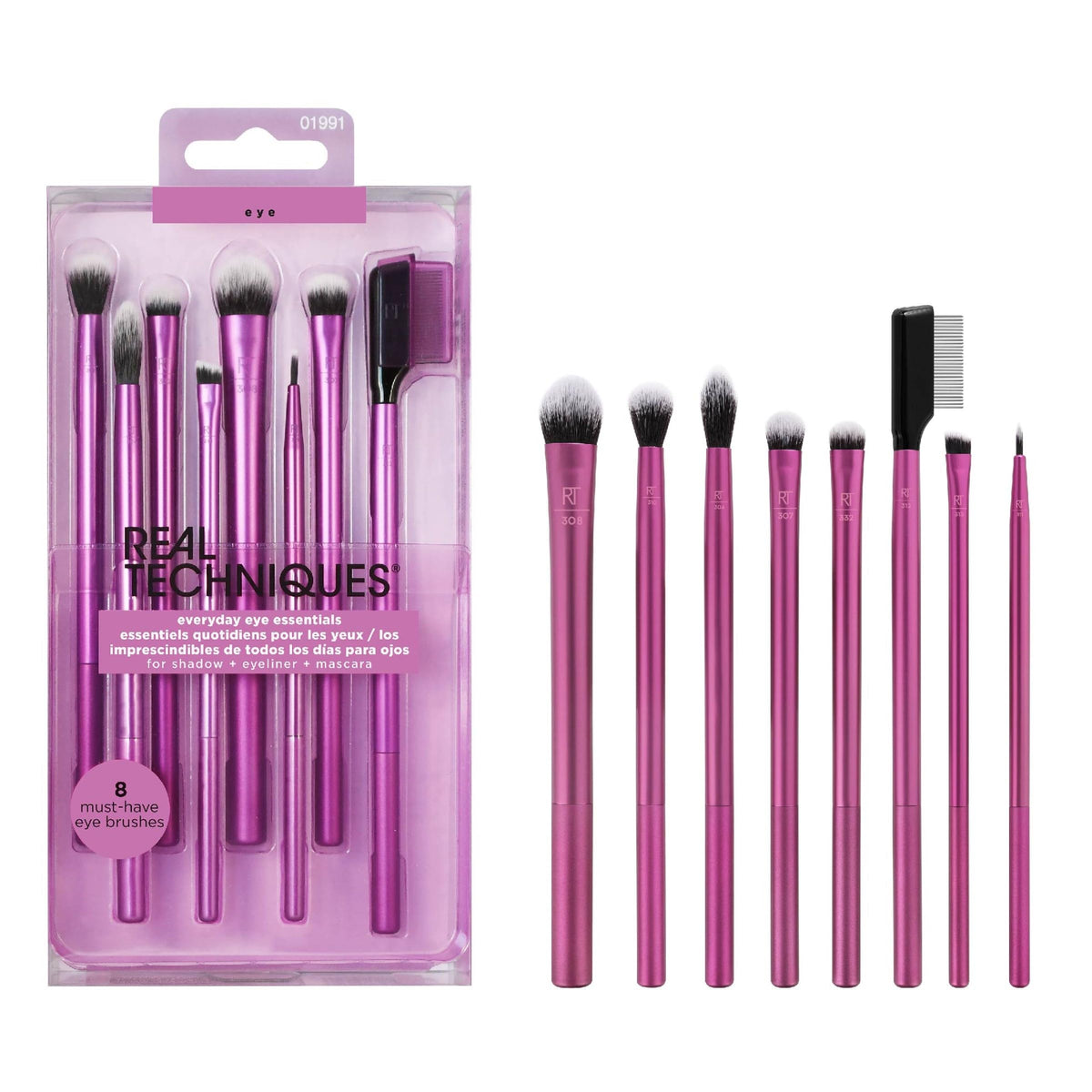 Real Techniques 307 Shading Brush for precise eyeshadow application.