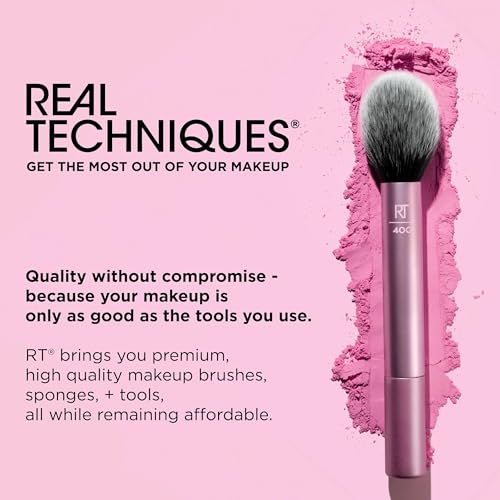 Real Techniques cruelty-free bristles ensure soft application without animal testing.