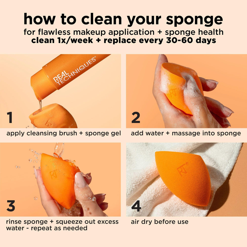 Real Techniques Cleaning Gel keeps the Miracle Complexion Sponge clean.
