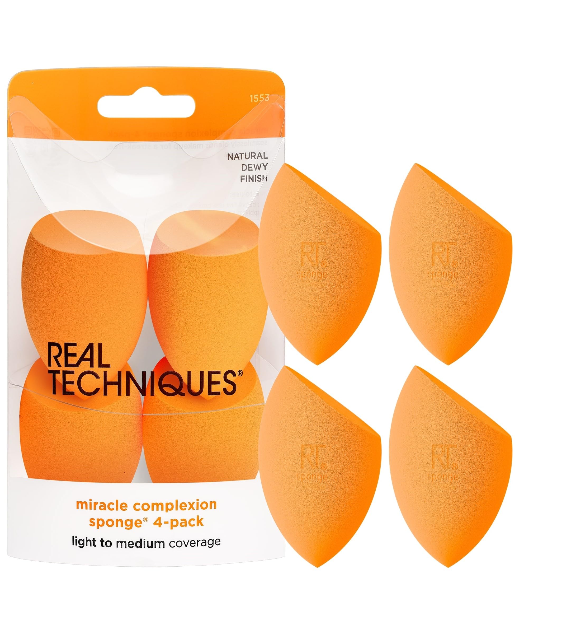 Real Techniques Miracle Complexion Sponge set of four for effortless blending.