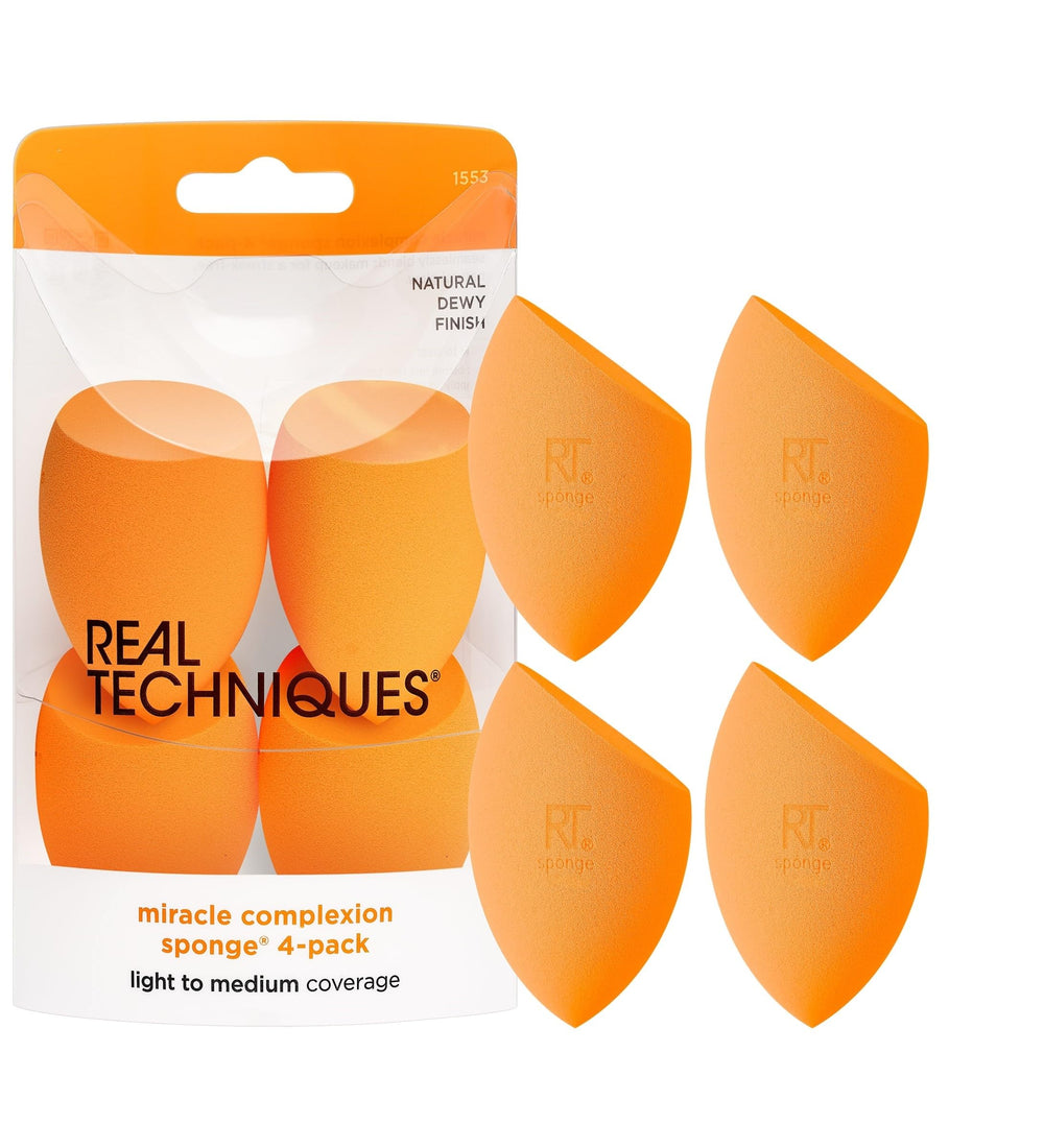 Real Techniques Miracle Complexion Sponge set of four for effortless blending.