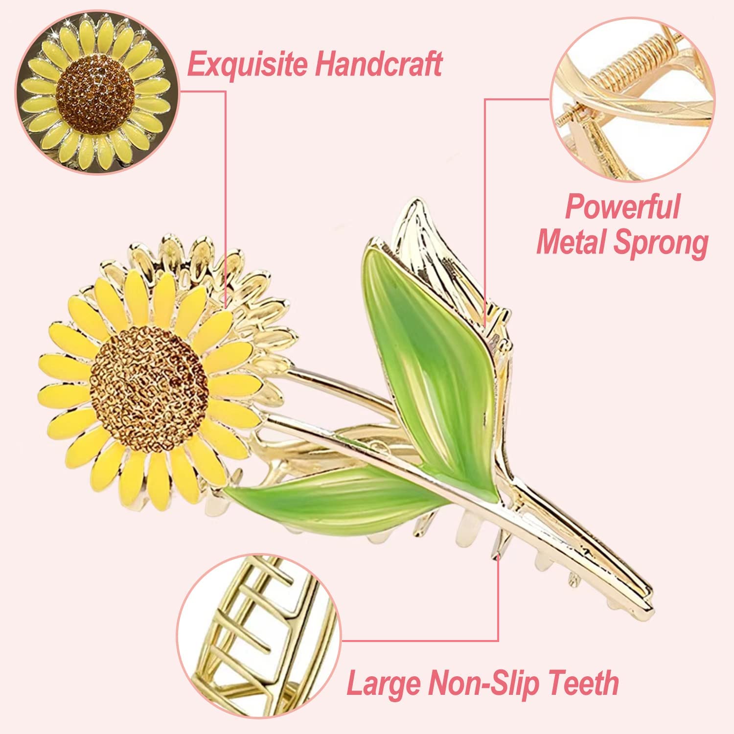 REALHUNLEE 6-pack flower clips display vibrant colors for versatile daily outfits.