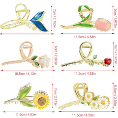 REALHUNLEE flower metal hair clip sunflower in gold offers sturdy hold and sunny sophistication